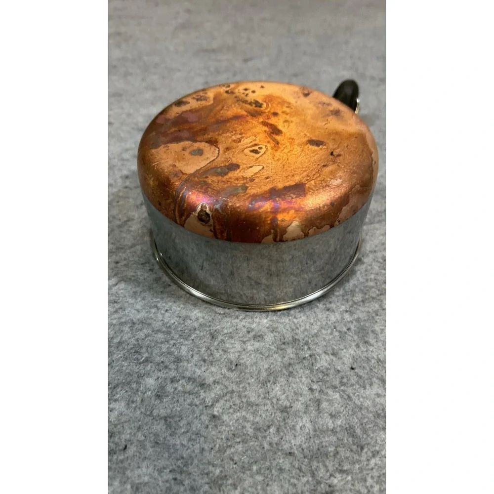 1801 Revere Ware 1 Quart Qt  Saucepan Copper Bottom USA 👉 No Lid👈